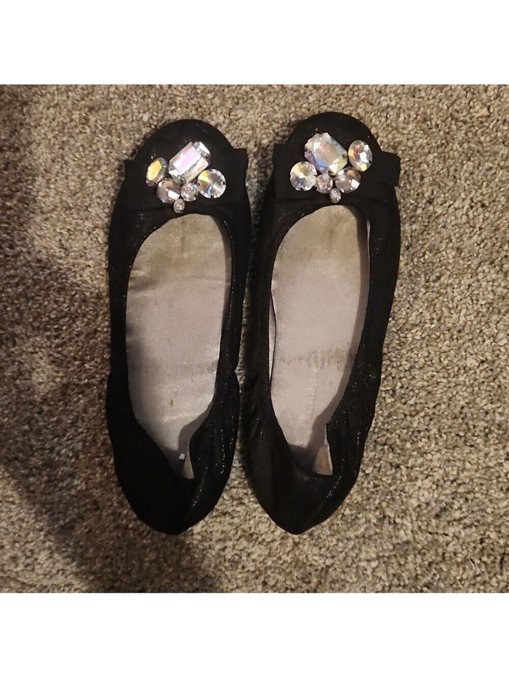 Blue Chinese Laundry Ballet Flats W Rhinestone Detail On Toe Casual Sz 6.5